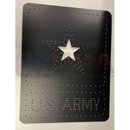 Army Sign - Black / Wiring diagram -No - Pixel Props