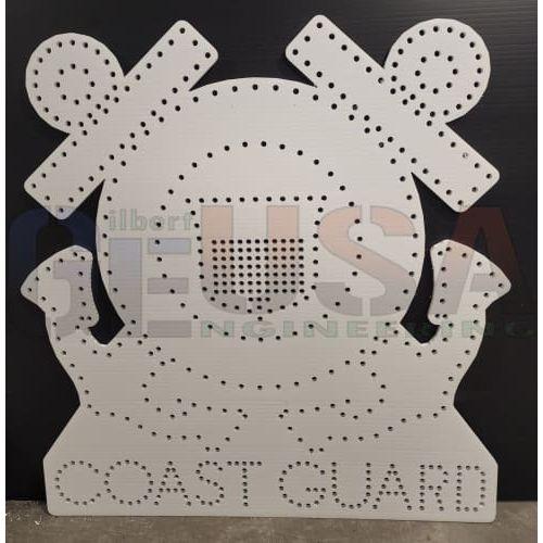 Coast Guard Sign - White / No - Pixel Props