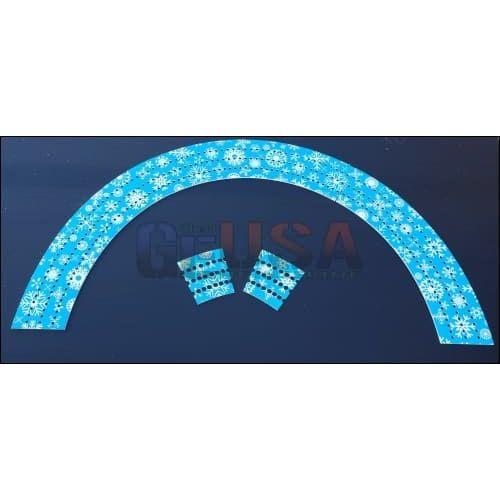 IMPRESSION Arches 6ft - 3 Row / Blue White Snowflake - Pixel