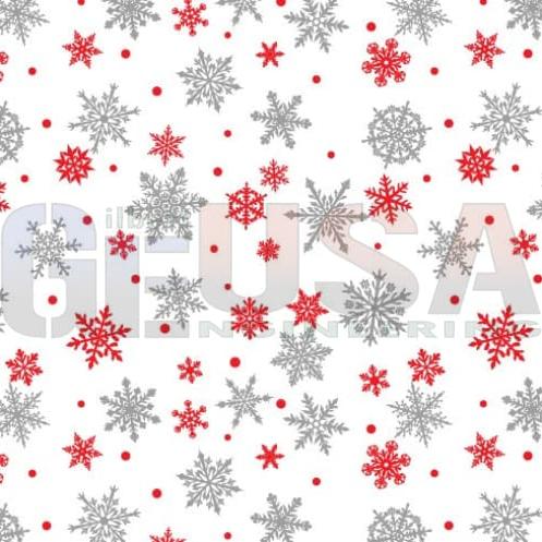 IMPRESSION Flake I Yai Yai Center - Red Silver Snowflake -