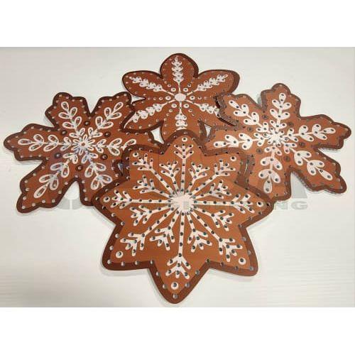 IMPRESSION Gingerbread Cookie Flakes - Set of 4 / Wiring