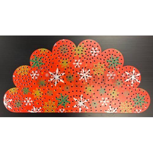 IMPRESSION Peacock Arch - Red Green White Snowflake - Pixel