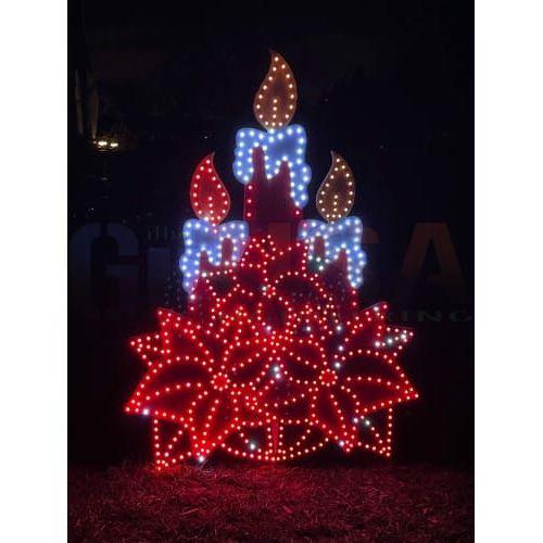 IMPRESSION Poinsettia - Candle Cluster - Gilbert Engineering USA