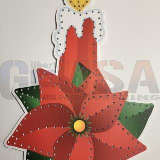 IMPRESSION Poinsettia - Candle Cluster - Poinsettia with 1