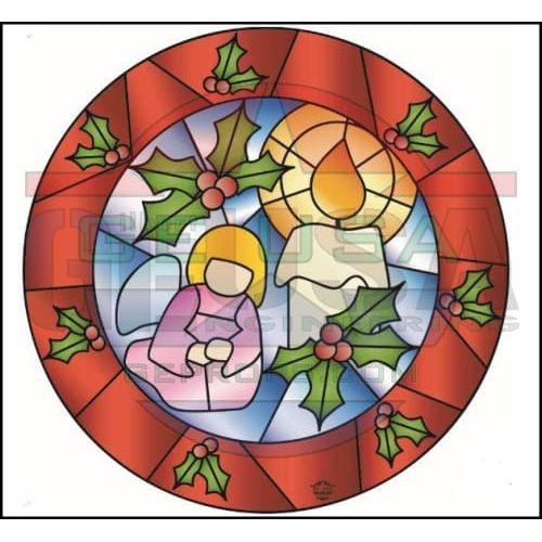Impression Rosa Grande Stained Glass Holly Angel Pixel Props