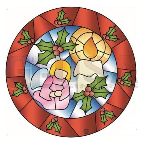 Impression Rosa Wreath Stained Glass Holly Angel Candle Pixel Props