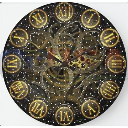 IMPRESSION Rosa Wreath - Steampunk Clock / 46 Inch / No - 