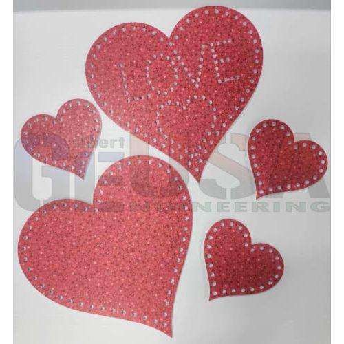 IMPRESSION Valentines Day Heart Pack - Red Sparkle - Pixel