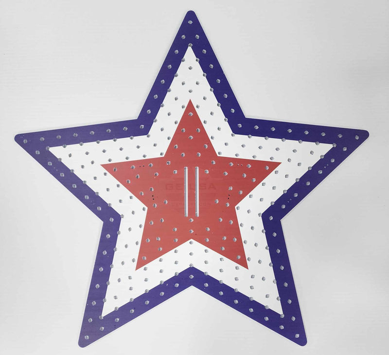 IMPRESSION Star 46-270 Tree Topper - Red/White/Blue - Pixel