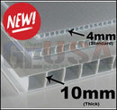 Clear plastic ruler with 4mm and 10mm measurements for interactive photo op props perfect for photo op props use