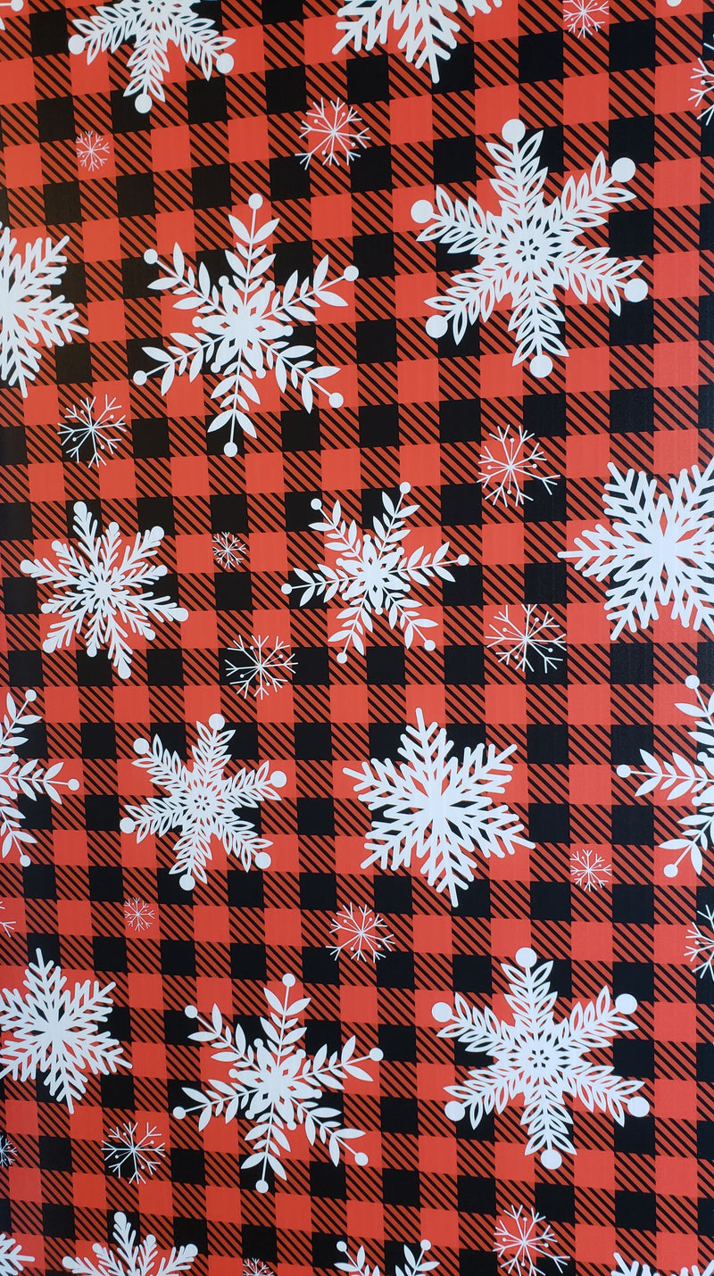 IMPRESSION Square Peg - Plaid White Snowflake - Pixel Props