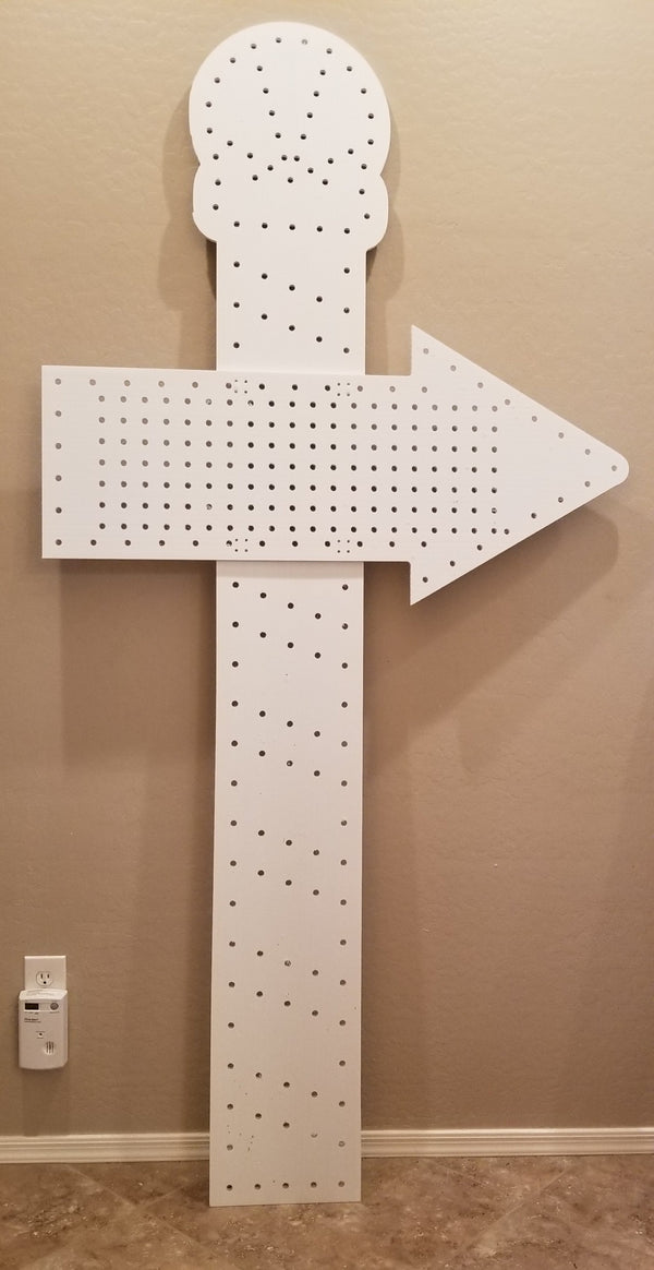 North Pole sign Matrix - White - Pixel Props