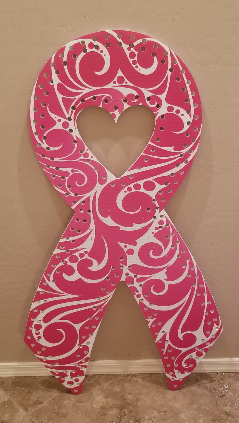 IMPRESSION Cancer Ribbons - Pink Design / Large / Pixels