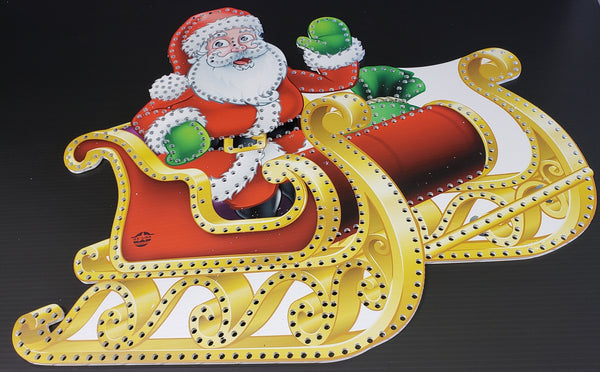 Impression Sleigh With Santa Waving Pixel Props