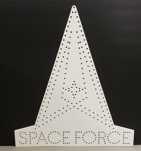 Space Force Sign - White - Pixel Props