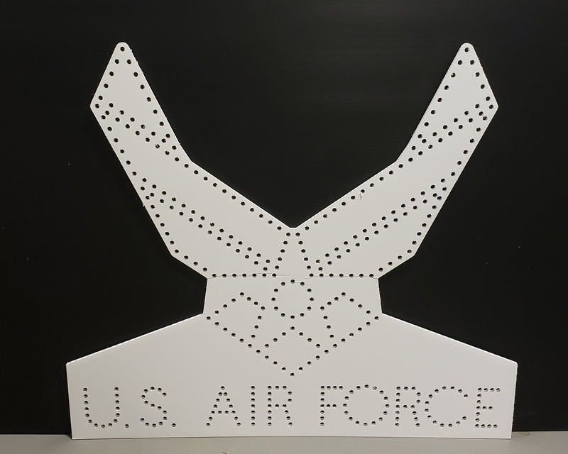 Air Force Sign - White - Pixel Props