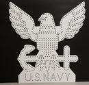 Navy Sign - White - Pixel Props