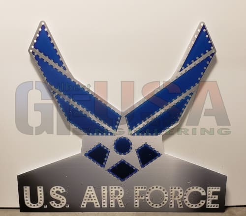 IMPRESSION Air Force Sign - Laser Cut RGB Pixels
