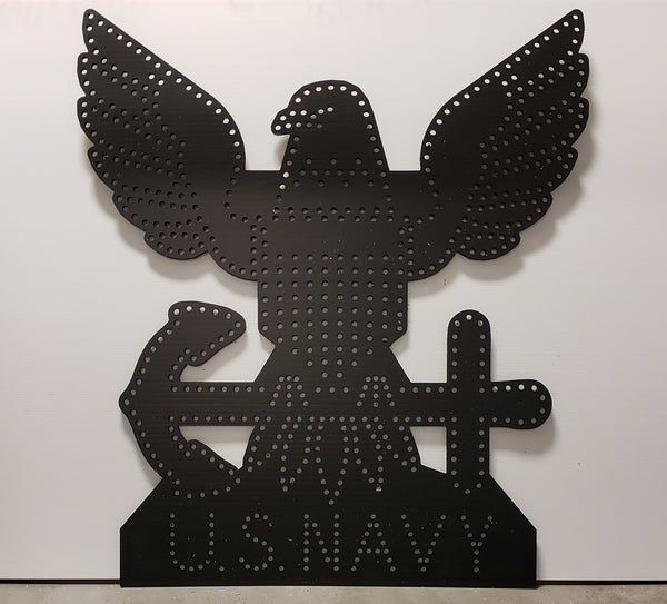 Navy Sign - Black - Pixel Props