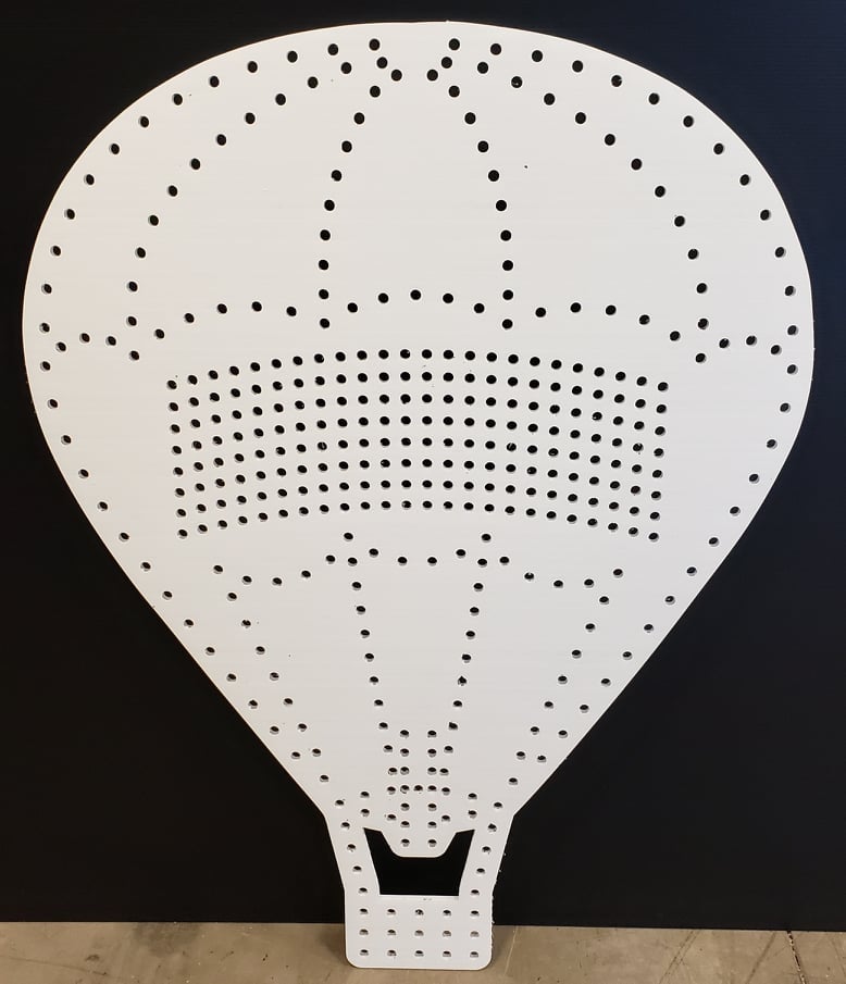 Hot Air Balloon - White / With Matrix - Pixel Props