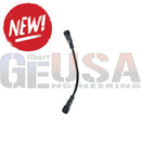 Black flexible pigtail adaptors with two threaded connectors for hassle-free lighting setup connections