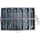 Black rectangular waterproof cabinet for p10 panels with grid compartments and mounting holes by gilbert engineering usa