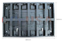 Black plastic drone battery tray with molded compartments and mounting holes in gilbert engineering usa commercial grade cabinet