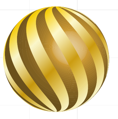 IMPRESSION Rosa Grande - Gold Swirl Ornament / Wiring