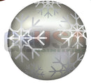Silver christmas ornament with white snowflake round designs for g-skinz by gilbert engineering usa pumpkins n webs style