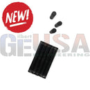 EzMount 10 pack black rubber caps in clear sleeve made of steel for easy and reliable pixel mounts on any surface