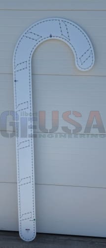 Candy Cane Ruler Candy Canes for 12mm RGB Pixels - Gilbert Engineering