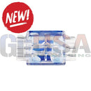 Clear plastic III-Lok Gel Lok fuse holder with blue internal components for secure electrical connections