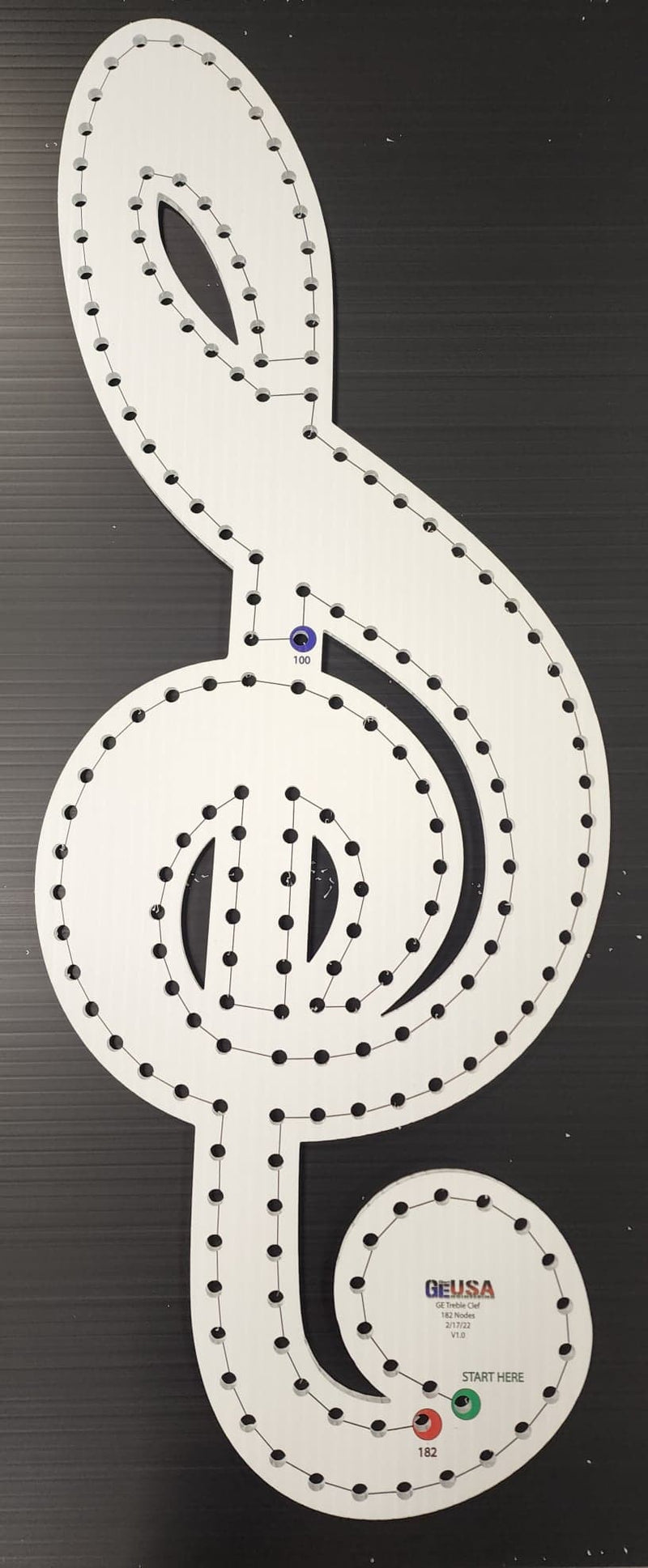 Musical Notes - White / Treble Clef / Pixels with wiring - 