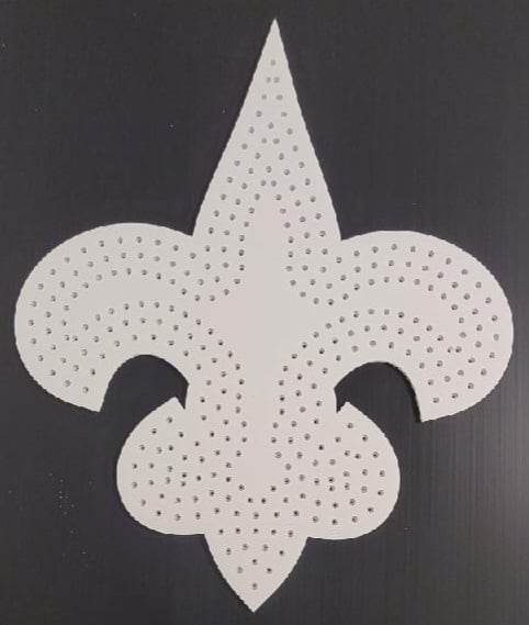 Fleur de Lis - White 46 / Filled / Pixels