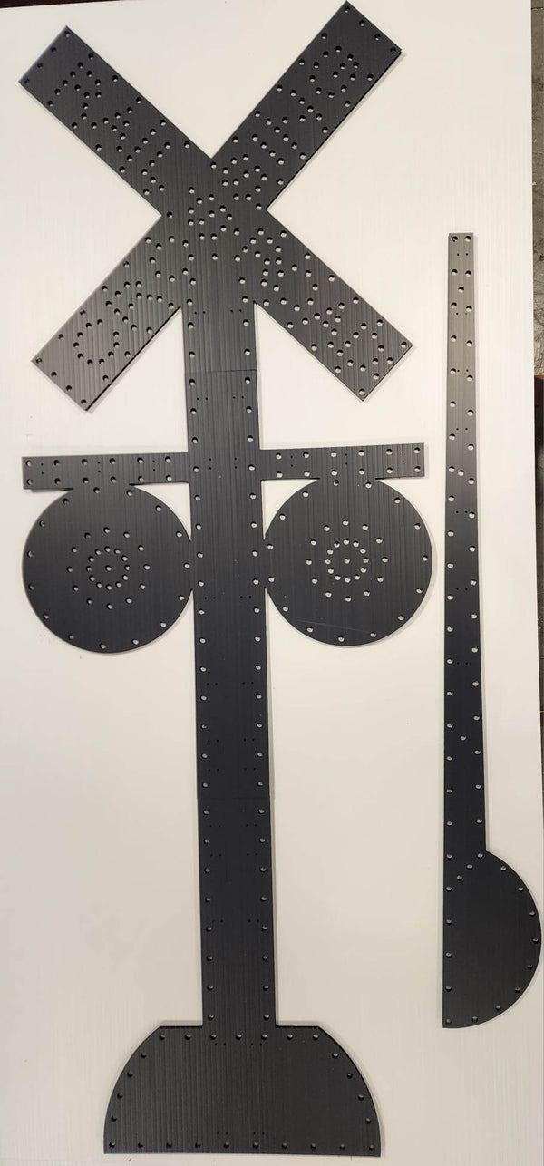 RR Crossing Gate - Black / Wiring Diagram - Pixel Props