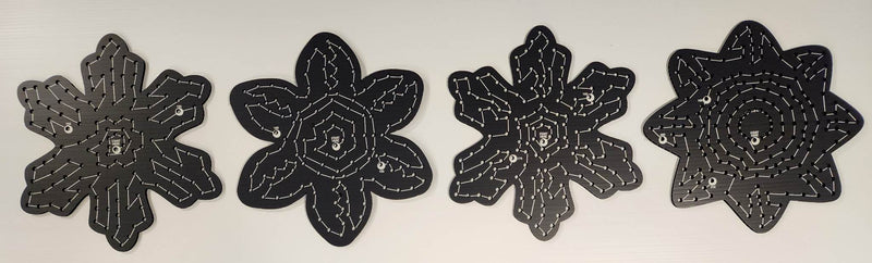 Gingerbread Cookie Flakes - Set of 4 / Black / Wiring