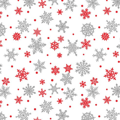 IMPRESSION Flake I Yai Yai Center - Red Silver Snowflake -