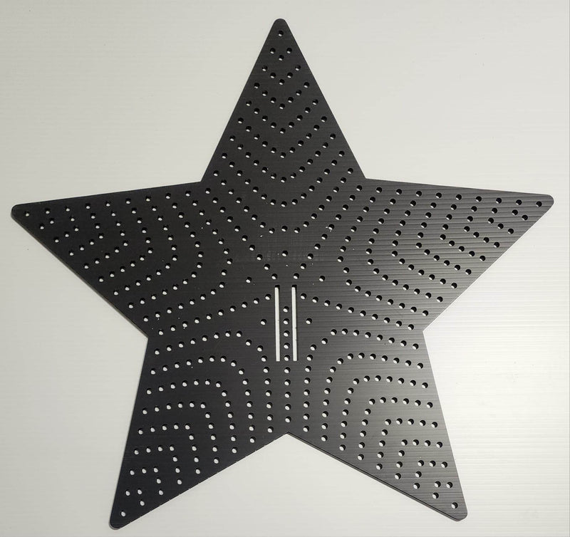 Star 46-460 Tree Topper - Black / Pixels - Pixel Props