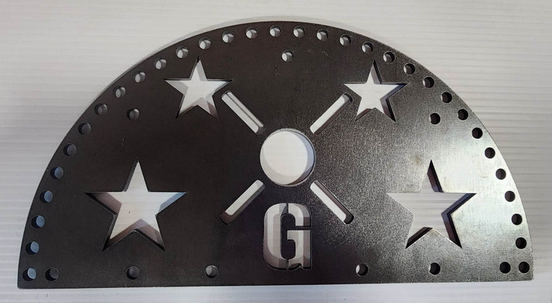 Vibrant Steel Tree Toppers in Voodoo Blue & Emerald Green