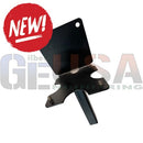 Black metal mounting bracket with hinge and three prongs for sasquatch megatree base holiday support