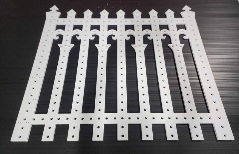 Gothic Fence Panel - White / Wiring Diagram - No - Pixel