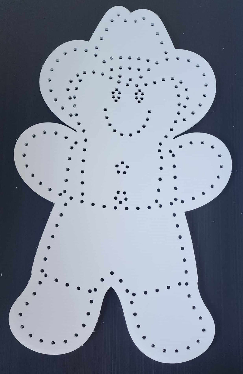 Cowboy Gingerbread Man - White / Wiring Diagram - No - Pixel