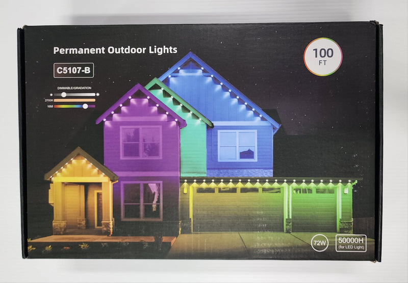 Permanent Holiday Lighting 36v - 100 Foot (72 Lights)