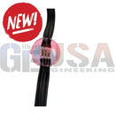 Pink translucent plastic cable tie securing black braided cord on evo+ pixels 12v led pixels with dual data lines