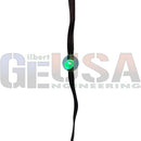 Green led light on a black cable of evo mini pixels high density durable 12v waterproof led pixel lights