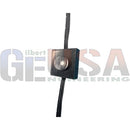 Black rectangular electrical connector with circular metal terminal and cable for evo permanent mount pixels waterproof design