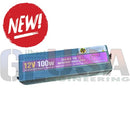 Blue and purple rectangular waterproof power supply labeled 12v 100w for easy power injection holiday lights by mattos designs