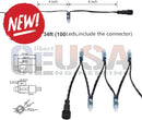 12v 12mm regulated pixels by mattos designs 34-foot led string with 100 clear bulbs and black wiring for light shows