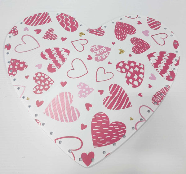 IMPRESSION Hearts - Small - Outline Only / Pink Hearts /