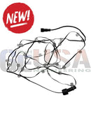 Black led light wire with multiple small evo 12mm pixels bulbs in a durable 12v ws2811 ip67 waterproof cord